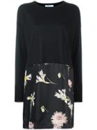 Blumarine Floral Print Shift Dress - Black