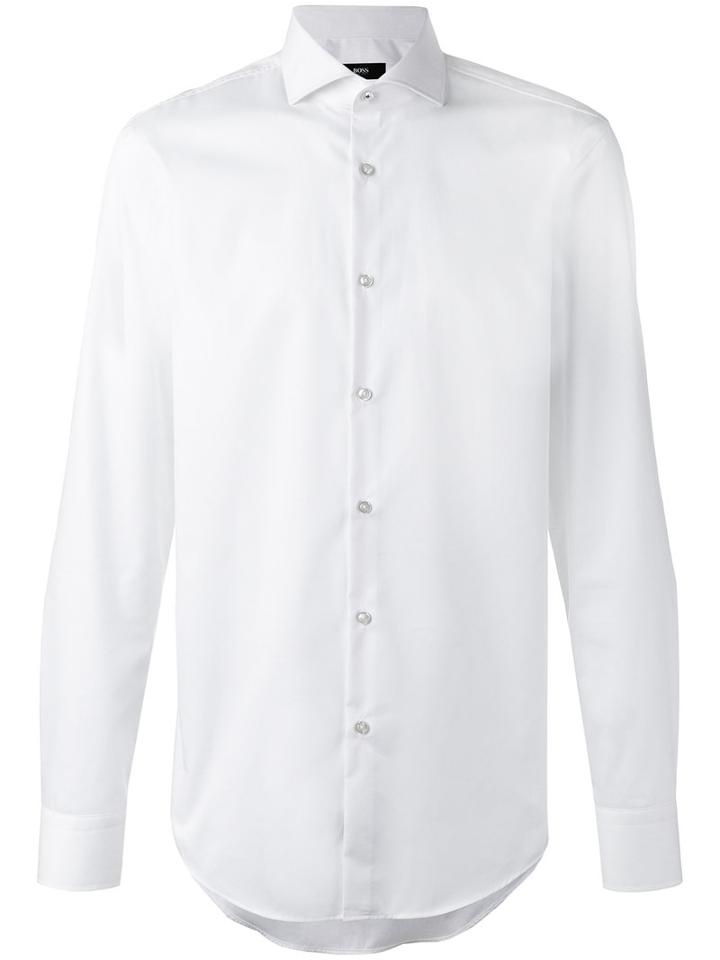 Boss Hugo Boss Plain Shirt, Men's, Size: 43, White, Cotton