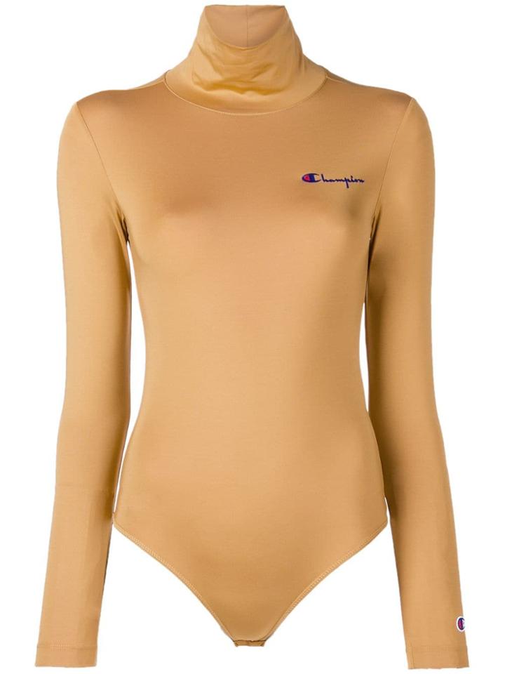 Champion Fitted Turtleneck Bodysuit - Neutrals