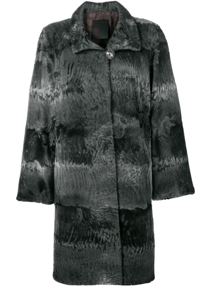 Liska Elysa Midi Fur Coat - Grey