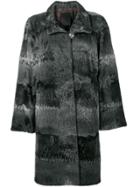 Liska Elysa Midi Fur Coat - Grey