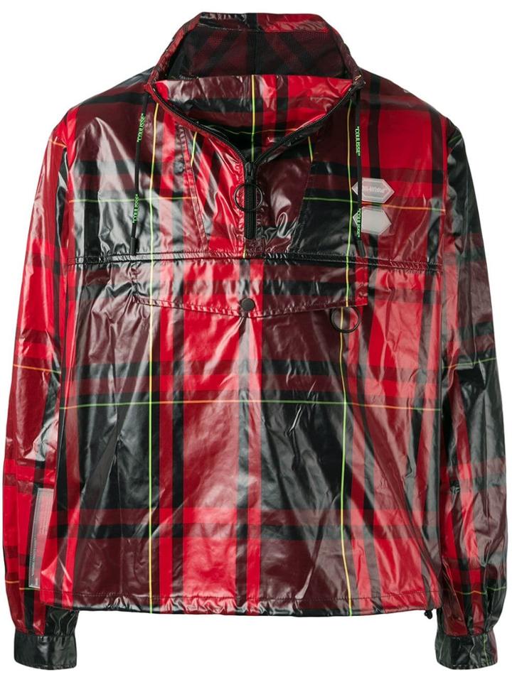 Off-white Checked Windbreaker - Red