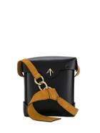 Manu Atelier Logo Plaque Box Bag - Black