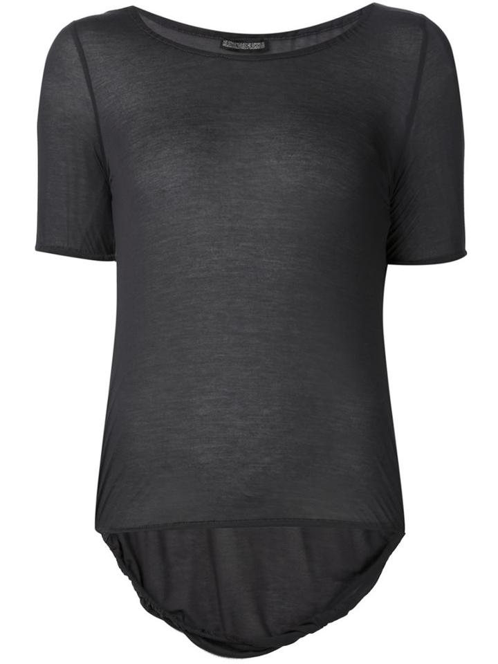 Alexandre Plokhov Gathered Neck T-shirt, Women's, Size: 36, Black, Modal