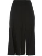 Erika Cavallini Pleated Skirt, Women's, Size: 42, Black, Spandex/elastane/acetate/viscose/virgin Wool