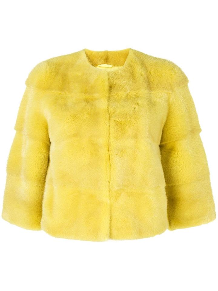 S.w.o.r.d 6.6.44 Cropped Fur Jacket - Green