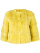S.w.o.r.d 6.6.44 Cropped Fur Jacket - Green