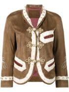 Gucci - Embroidered Jacket - Women - Cotton/linen/flax/goat Skin/metal - 44, Brown, Cotton/linen/flax/goat Skin/metal