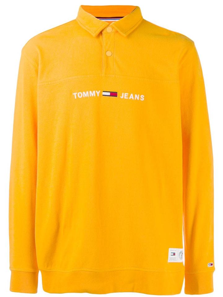 Tommy Jeans Long Sleeved Rugby Shirt - Orange