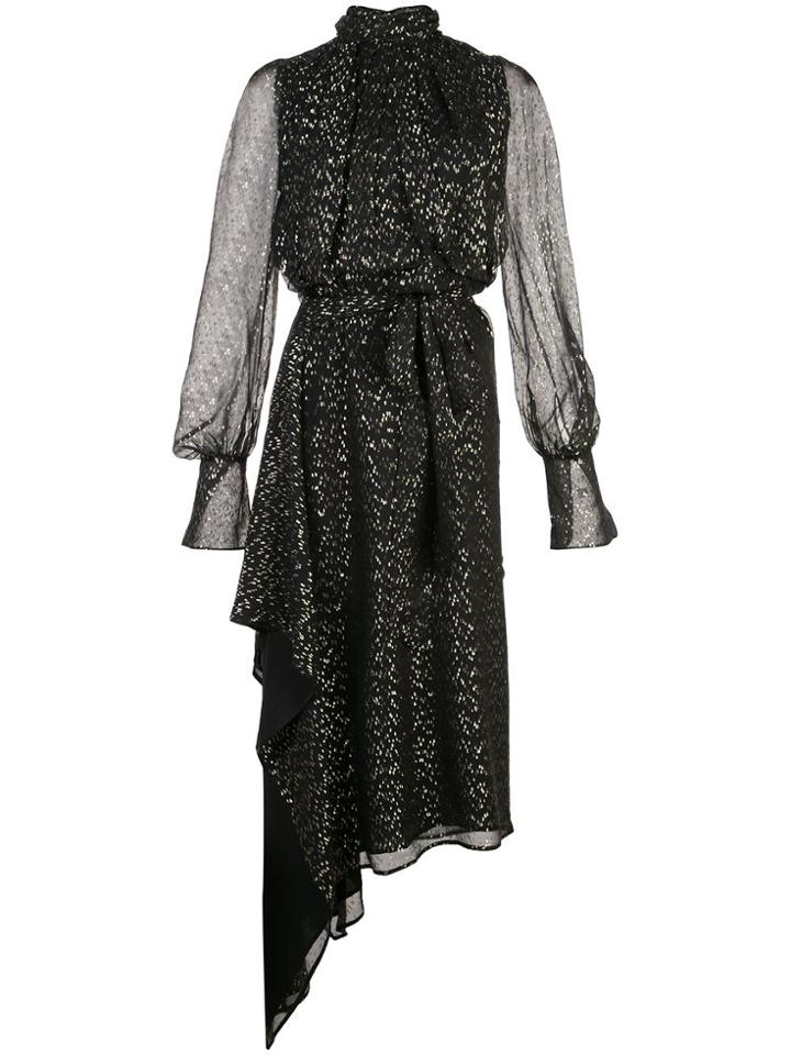 Petar Petrov Asymmetric Two Tone Dress - Black
