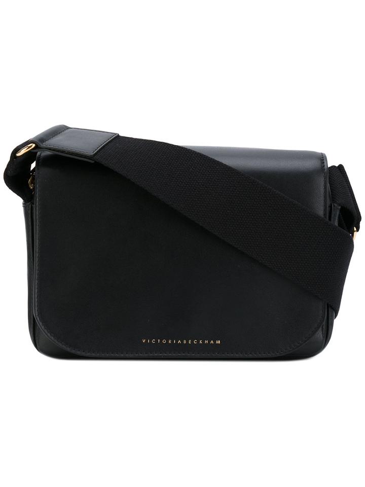 Victoria Beckham - Logo Plaque Satchel Bag - Women - Calf Leather/viscose - One Size, Black, Calf Leather/viscose