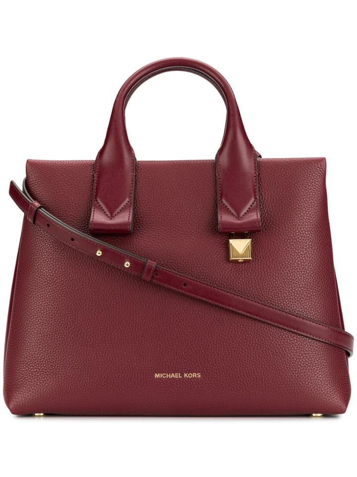 Michael Michael Kors Pebbled Embossed Tote Bag - Red