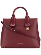 Michael Michael Kors Pebbled Embossed Tote Bag - Red