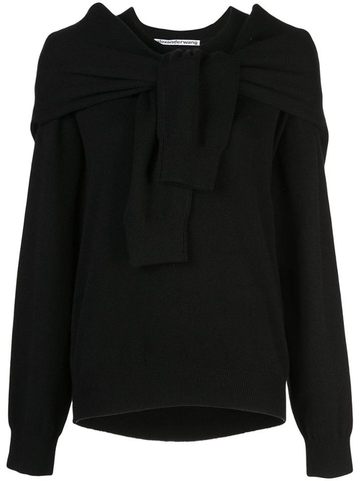 Alexander Wang Tie Shoulder Jumper - Black