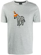 Ps Paul Smith Cone Zebra-print T-shirt - Grey