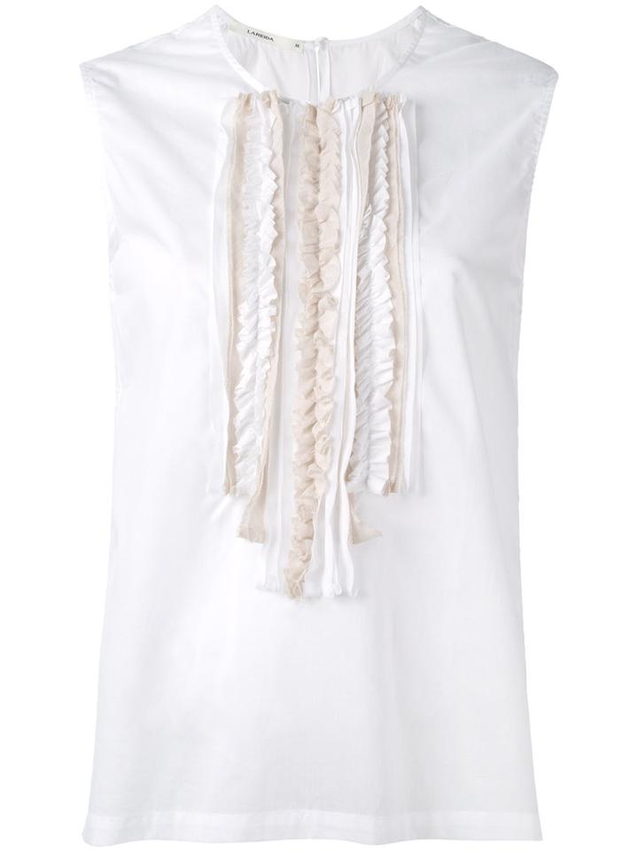 Lareida Ruffle Detail Tank, Women's, Size: 36, White, Cotton