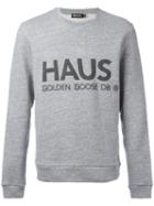 Haus By Ggdb Logo Print Sweatshirt, Men's, Size: Large, Grey, Cotton