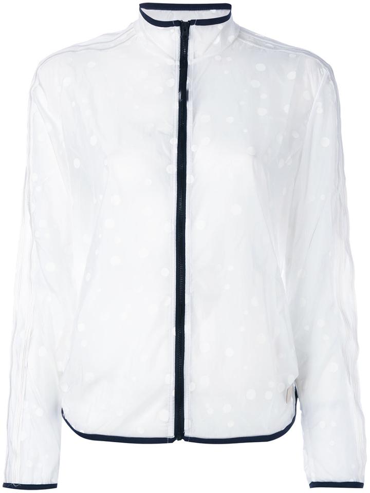 Adidas Originals - Transparent Polka Dot Track Jacket - Women - Polyamide - 42, Women's, White, Polyamide