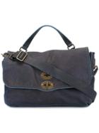 Zanellato Large 'postina' Shoulder Bag, Women's, Blue, Calf Leather