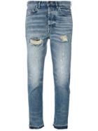 Golden Goose Deluxe Brand Distressed Cropped Jeans - Blue