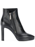 Saint Laurent Hall Zip 85mm Ankle Boots - Black