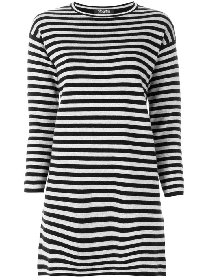 's Max Mara Striped Knit Dress - White