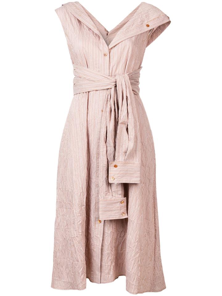 Sies Marjan Long Flared Dress - Brown