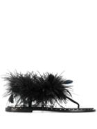 Valentino Valentino Garavani Suede Sandals With Feather Embellishments