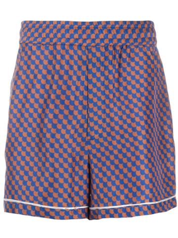 You As Printed Bermuda Shorts - Blue