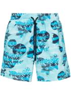 Vilebrequin Moorea Turtle Print Swim Shorts - Blue