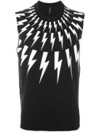 Moohong Diagonal Collar Sleeveless Top - White