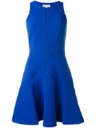Michael Michael Kors Flared Zipped Dress, Women's, Size: 0, Blue, Polyester/spandex/elastane