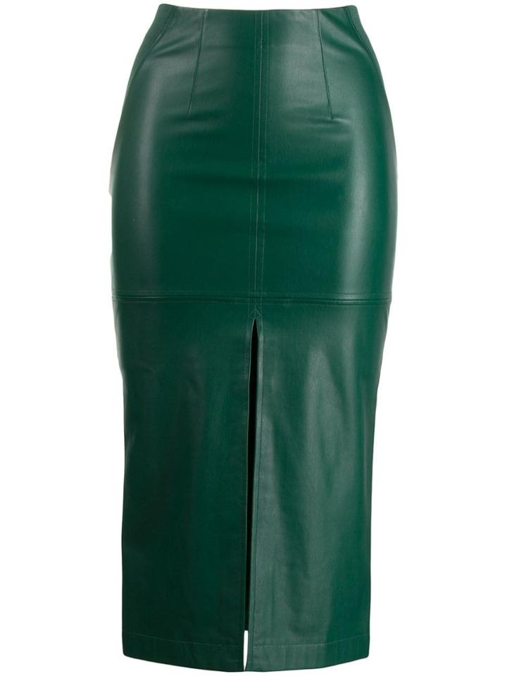 Patrizia Pepe Front Slit Skirt - Green
