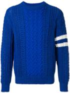 Coohem Contrast Panel Sweater - Blue