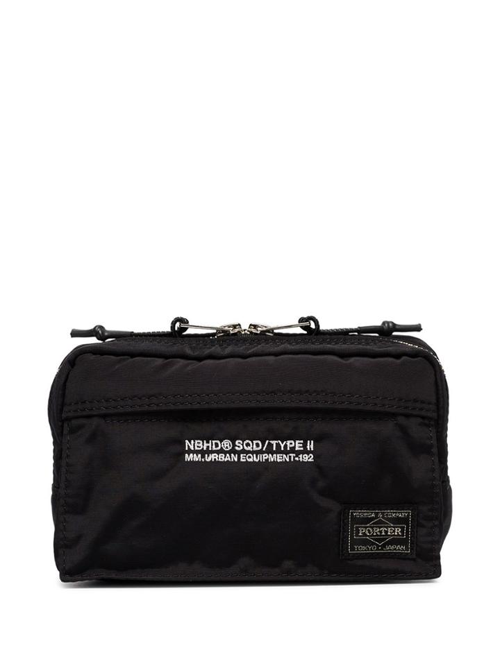 Neighborhood X Porter Logo Washbag - Black