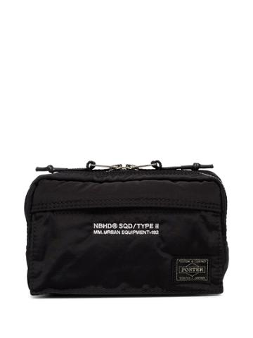 Neighborhood X Porter Logo Washbag - Black