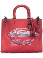 Coach - Sequins Embellished Tote - Women - Leather - One Size, Women's, Red, Leather