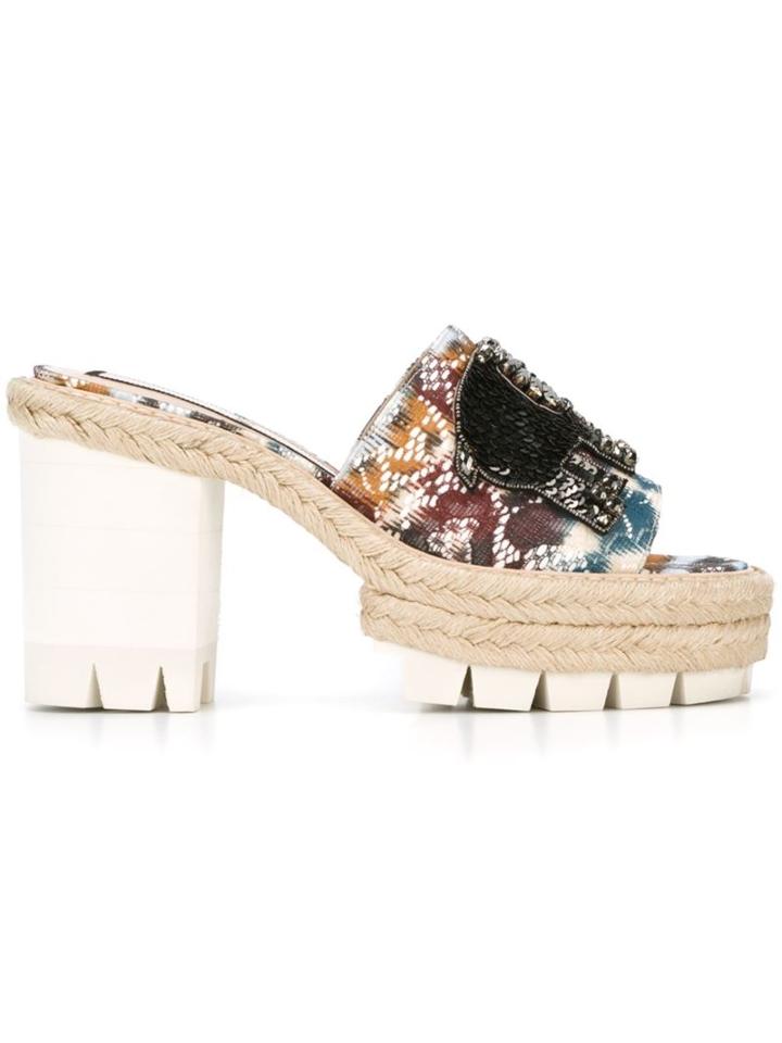 No21 Embellished Elephant Patch Sandals