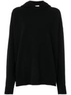 Fine Edge Hooded Jumper - Black