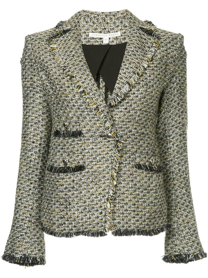 Veronica Beard Fringed Tweed Jacket - Multicolour