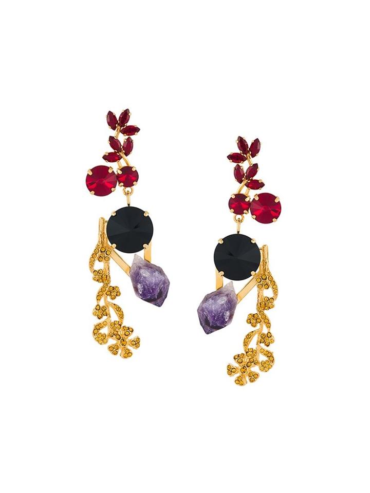 Marni Runway Clip-on Earrings, Women's, Metallic