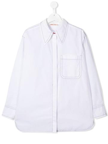 Marni Kids Teen Long Sleeve Shirt - White