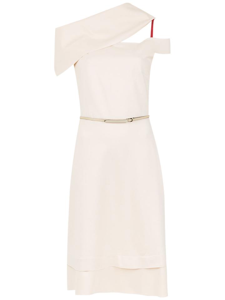 Gloria Coelho Off The Shoulder Dress - Nude & Neutrals