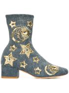 Chiara Ferragni Sequin Stars Boots - Blue