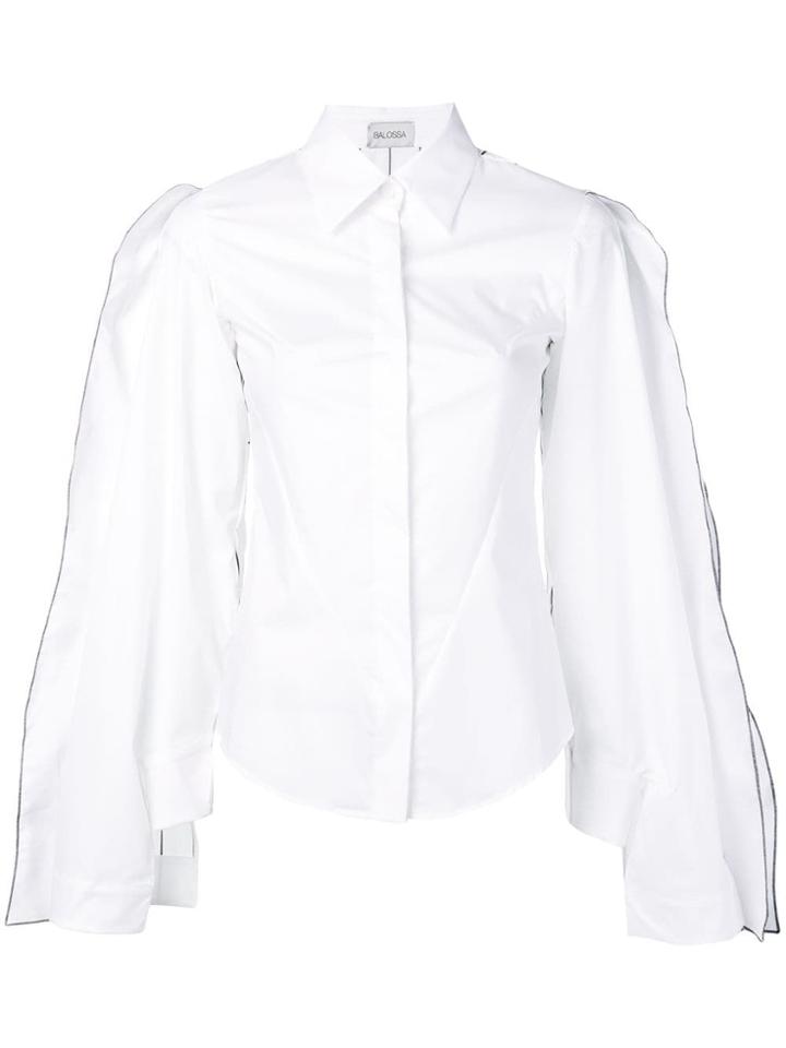 Balossa White Shirt Ruffle-trim Shirt