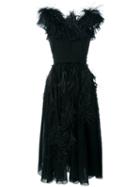 Salvatore Ferragamo Ostrich Feather Detail Dress