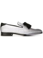 Jimmy Choo Foxley Slippers, Men's, Size: 46, Grey, Polyurethane/leather