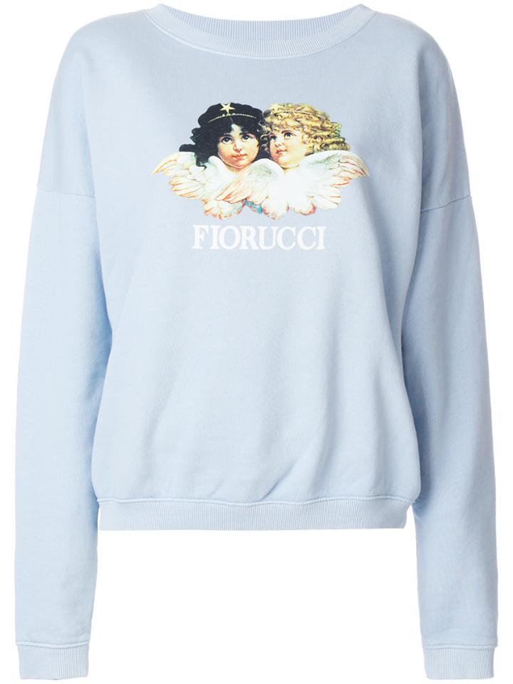 Fiorucci Logo Print Sweatshirt - Blue