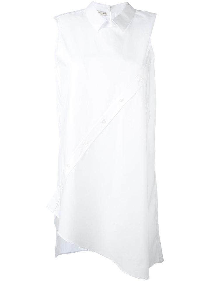 Each X Other - Off-kilter Sleeveless Shirt - Women - Cotton - M, White, Cotton