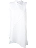 Each X Other - Off-kilter Sleeveless Shirt - Women - Cotton - M, White, Cotton
